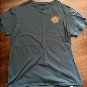 Vans Short Sleeve Tee in Dark Teal with Orange Logo